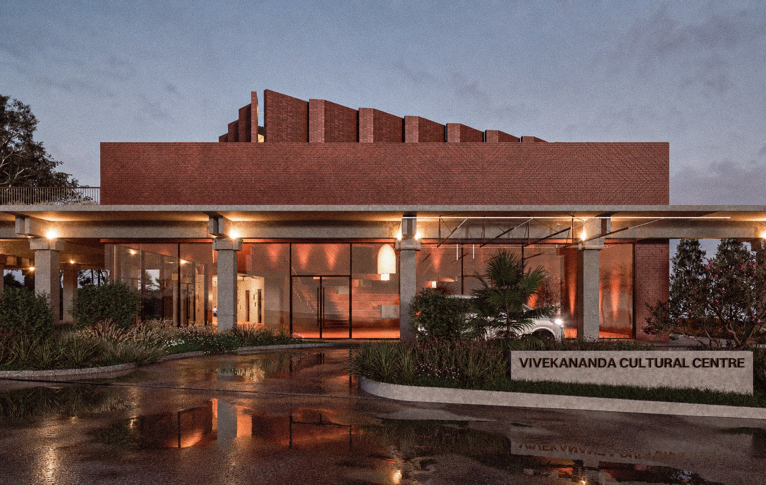 Vivekananda Cultural Centre at dusk